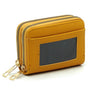 Saffiano Accordion Card Holder Double Zip Wallet