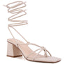 SPRUCE TIE UP BLOCK HEEL SANDALS