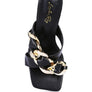 WANDY CLEAR HEEL CHAIN DETAIL SANDALS