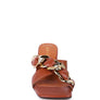 WANDY CLEAR HEEL CHAIN DETAIL SANDALS