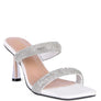 DOLLS DIAMANTE MID HEEL SLIDE SANDALS