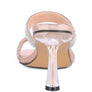 DOLLS DIAMANTE MID HEEL SLIDE SANDALS