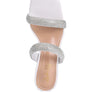 DOLLS DIAMANTE MID HEEL SLIDE SANDALS