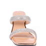 DOLLS DIAMANTE MID HEEL SLIDE SANDALS