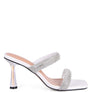DOLLS DIAMANTE MID HEEL SLIDE SANDALS