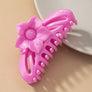 Large hair Claw clip with flower handle