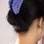 Feather shape hair claw clip