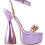 BIG BASH METALLIC HIGH PLATFORM CHUNKY SANDALS
