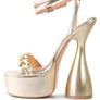 BIG BASH METALLIC HIGH PLATFORM CHUNKY SANDALS