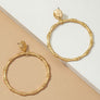 Large statement bamboo hoop earrings