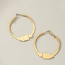 Geo shapes flat hoop earrings
