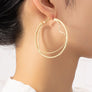 Heart hoop inside a circle hoop earrings