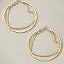Heart hoop inside a circle hoop earrings