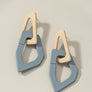 Organic shape chunky link drop earrings