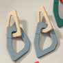 Organic shape chunky link drop earrings