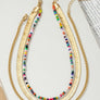 herringbone and seed bead choker chain set