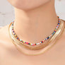 herringbone and seed bead choker chain set