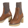 Diona J Oasis Society Melanie Ribbed Platform Sock Ankle Boots for Women