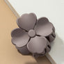 Matte color coated flower hair claw clip