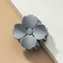 Matte color coated flower hair claw clip