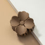 Matte color coated flower hair claw clip