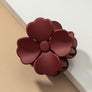 Matte color coated flower hair claw clip
