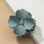 Matte color coated flower hair claw clip