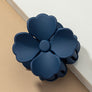 Matte color coated flower hair claw clip