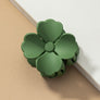 Matte color coated flower hair claw clip