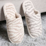 Winter Luxury Soft Zebra Pattern Slipper