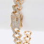 Crystal Cuban Chain Bracelet