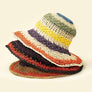 Packable crochet straw bucket hat