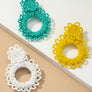 Handmade statement seed bead earrings