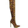Pokey Vegan Leather The Knee Block Heeled Boots