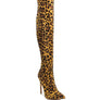 Pokey Vegan Leather The Knee Block Heeled Boots