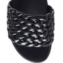 SUNDAE PLATFORM SLIDES WITH WOVEN TEXTURED STRAPS