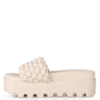 SUNDAE PLATFORM SLIDES WITH WOVEN TEXTURED STRAPS