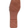MARCUE PATENT PU QUILTED SLIDES IN WOVEN STRAPS
