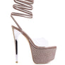 SUGAR MOM STRAPPY DIAMANTE PLATFORM HIGH HEELS