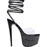 SUGAR MOM STRAPPY DIAMANTE PLATFORM HIGH HEELS