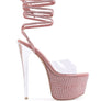 SUGAR MOM STRAPPY DIAMANTE PLATFORM HIGH HEELS