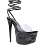 SUGAR MOM STRAPPY DIAMANTE PLATFORM HIGH HEELS