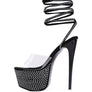 SUGAR MOM STRAPPY DIAMANTE PLATFORM HIGH HEELS