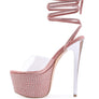 SUGAR MOM STRAPPY DIAMANTE PLATFORM HIGH HEELS
