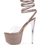 SUGAR MOM STRAPPY DIAMANTE PLATFORM HIGH HEELS