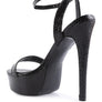 SWEETHEART CROC PLATFORM HIGH HEELED SANDALS