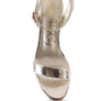 SWEETHEART CROC PLATFORM HIGH HEELED SANDALS