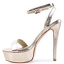 SWEETHEART CROC PLATFORM HIGH HEELED SANDALS