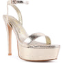 SWEETHEART CROC PLATFORM HIGH HEELED SANDALS