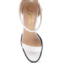 RATTLE SNAKE PRINT HIGH HEELED BLOCK SANDAL